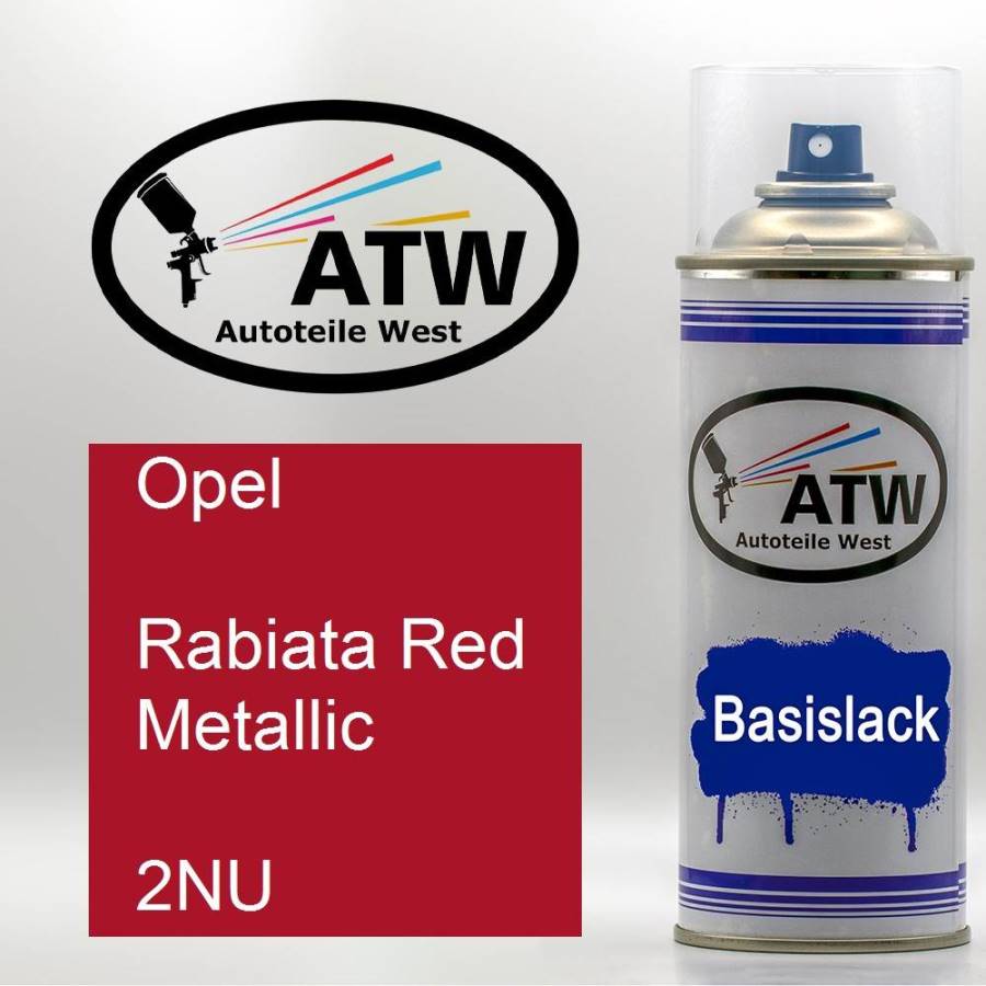 Opel, Rabiata Red Metallic, 2NU: 400ml Sprühdose, von ATW Autoteile West.